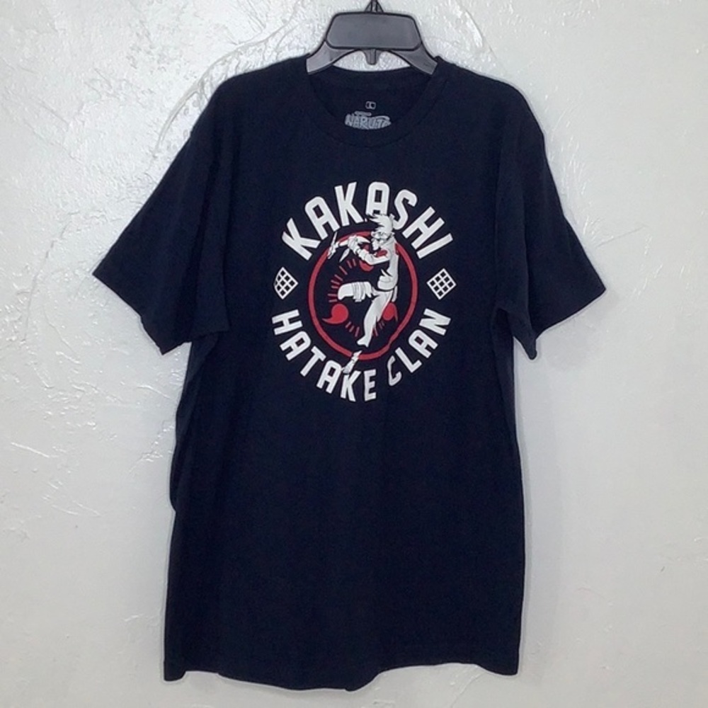 Naruto shippuden Kakashi anime Hatake Clan t shirt size large youth EUC